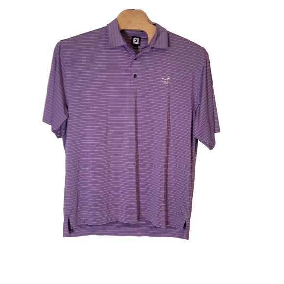 FootJoy‎ Golf Performance Polo Shirt Size XXL Men's Purple Stripes Short Sleeve - Picture 1 of 5